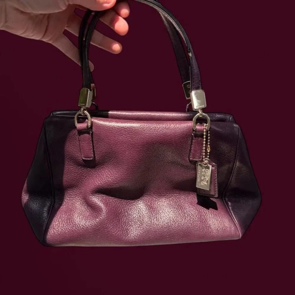 Coach Women's Purple and Burgundy Bag